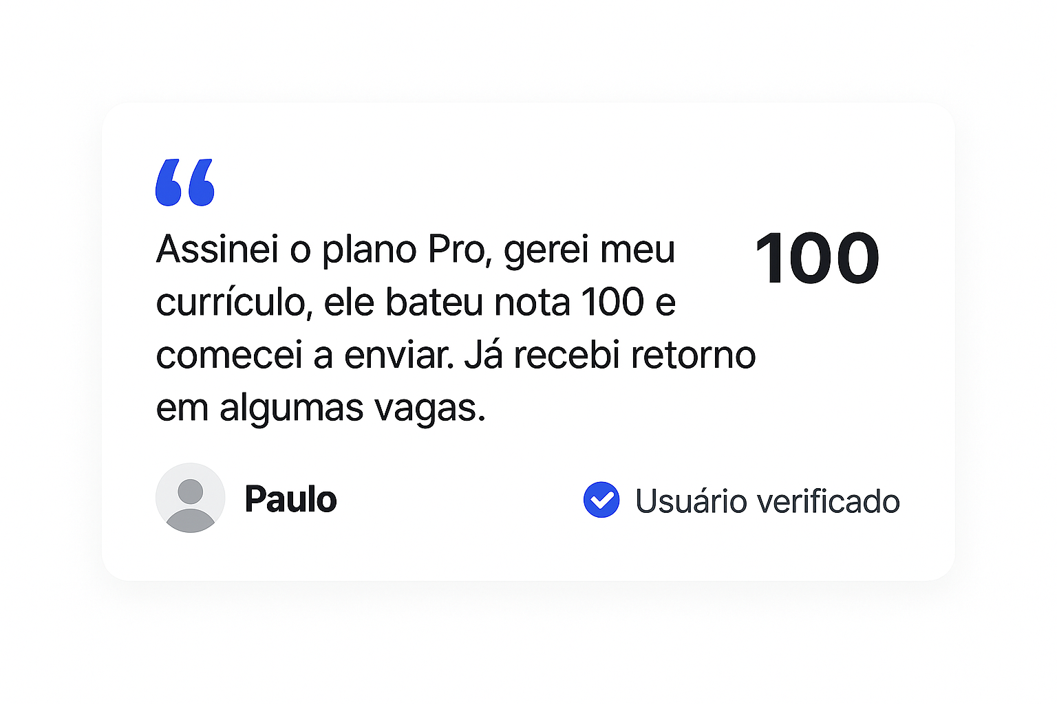 Depoimento real de usuário do Curriculum AI - f6